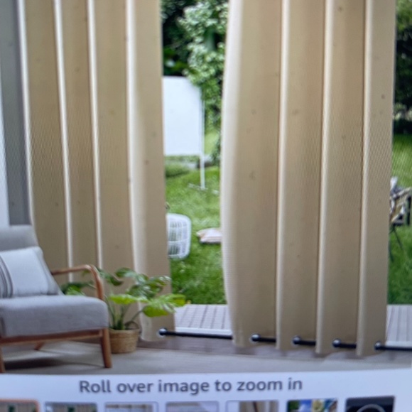 RYB HOME Beige Windproof Outdoor Curtains with Grommets at Both Top and Bottom - Picture 6 of 7